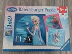 Frozen puzzel Ravemsburger  3x49 stukjes, 4 tot 6 jaar, Meer dan 50 stukjes, Ophalen of Verzenden, Zo goed als nieuw