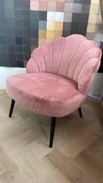 Roze velvet schelp stoel, Huis en Inrichting, Fauteuils, Ophalen, Zo goed als nieuw