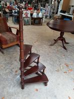 Vintage Mahonie Bibliotheektrap - 4 Treden, Huis en Inrichting, Ophalen