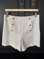 Witte Shorts met Gouden Knopen van Zara - Maat L, Overige kleuren, Kort, Zara, Maat 42/44 (L)