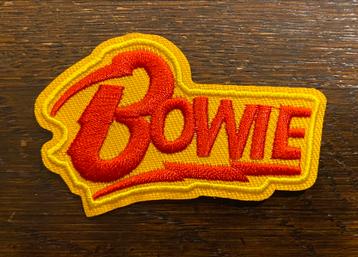 David Bowie iron-on patch (geel) ongebruikt opnaai embleem