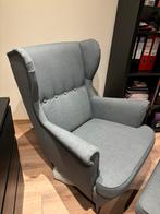 Zo goed als nieuwe Strandmon fauteuil + voetenbankje grijs, Huis en Inrichting, 75 tot 100 cm, Stof, Zo goed als nieuw, Ophalen