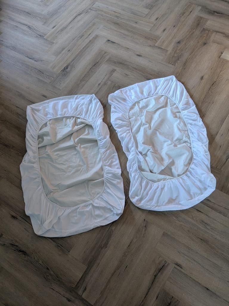 Twee matrasbeschermers ledikant, Ophalen of Verzenden, Zo goed als nieuw, 100 cm of meer, Deken