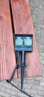 Tuin contactdoos 2 voudig met 10 met dikke kabel., Tuin en Terras, Buitenverlichting, Ophalen of Verzenden, Gebruikt, Minder dan 50 watt
