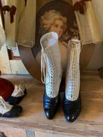 Schitterende antiek Victoriaanse rijglaarsjes veterlaarsjes, Ophalen of Verzenden, Dames