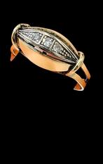 Art nouveau goud &amp; briljanten ring bezet 3 Briljanten, Art Nouveau, Verzenden, ., Zo goed als nieuw