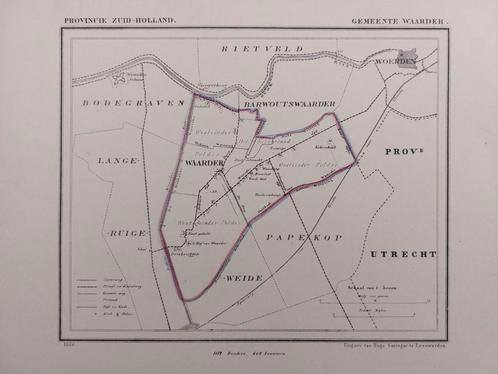 191 / Litho uit 1866 door J. Kuyper van Waarder ZH, Antiek en Kunst, Kunst | Litho's en Zeefdrukken, Ophalen of Verzenden