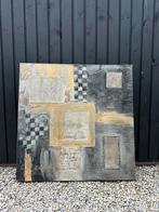 Schilderij canvas abstract antiek 100x100, Ophalen