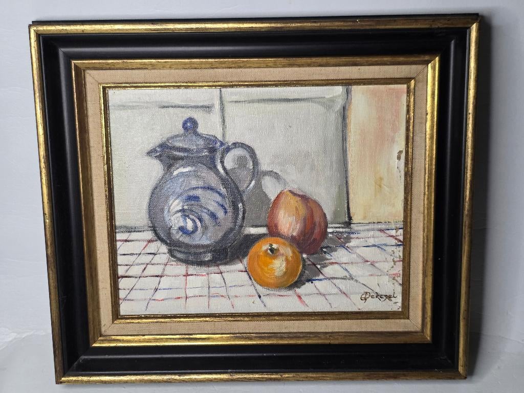 Theo De Kegel (1914-1979)- Fruitmand, Antiek en Kunst, Kunst | Schilderijen | Klassiek, Ophalen of Verzenden