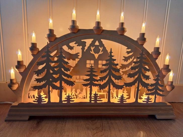 Originele Taulin lichtboog uit het Erzgebirge (Dld), Diversen, Kerst, Ophalen of Verzenden
