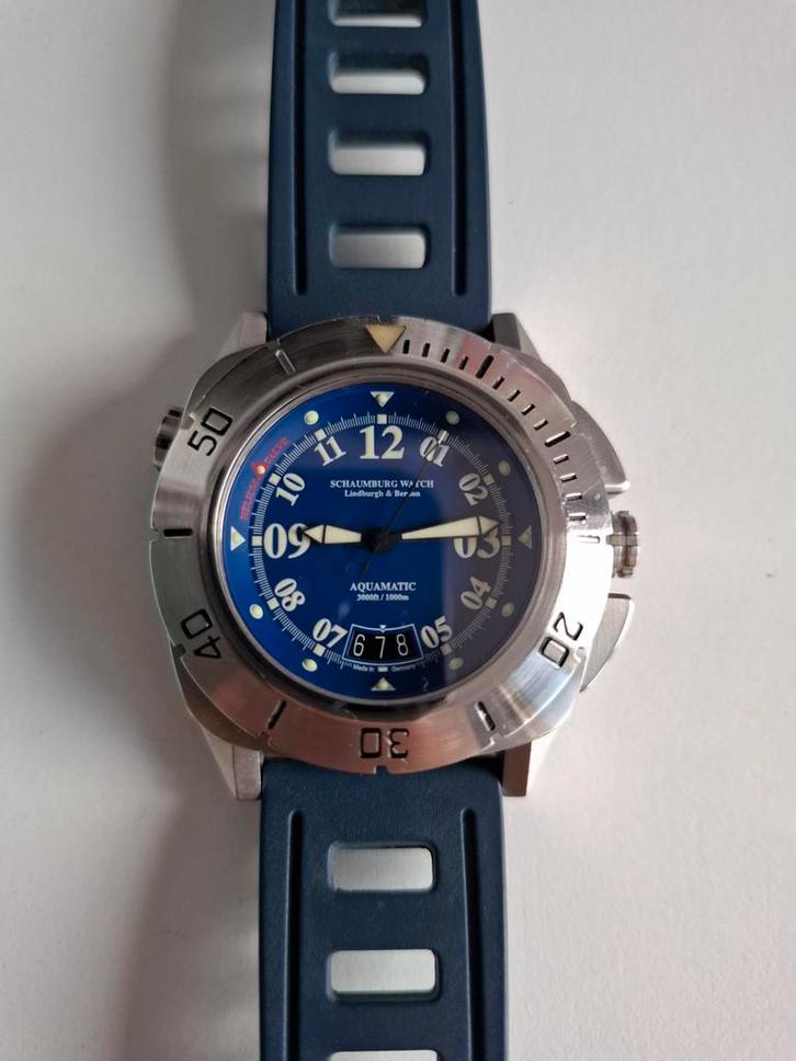 Schaumburg Watch Aquamatic diver duikhorloge, Watersport en Boten, Duiken, Gebruikt, Duikcomputer, Ophalen of Verzenden