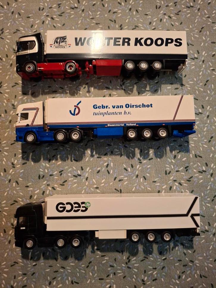 Promotoys/Tekno set van 3 x Scania diversen 1/87., Hobby en Vrije tijd, Modelauto's | 1:87, Bus of Vrachtwagen, Herpa, Ophalen of Verzenden
