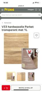 Hardwaxolie parket houten vloer V33 naturel mat 1liter 30m2, Doe-het-zelf en Verbouw, Overige kleuren, Nieuw, Ophalen of Verzenden