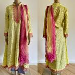 Salwar kameez anarkali churidar saree lengha jurk geel S, Geel, Ophalen of Verzenden, Zo goed als nieuw, Maat 36 (S)