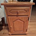 Houten Nachtkastje met Lade en Kastje, Ophalen, Gebruikt, Minder dan 45 cm, 55 tot 70 cm