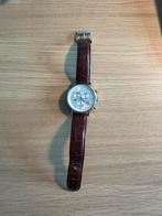 Herenhorloge Haas & Co. – Bruin lederen band, klassiek, Sieraden, Tassen en Uiterlijk, Horloges | Heren, Staal, Polshorloge, Ophalen