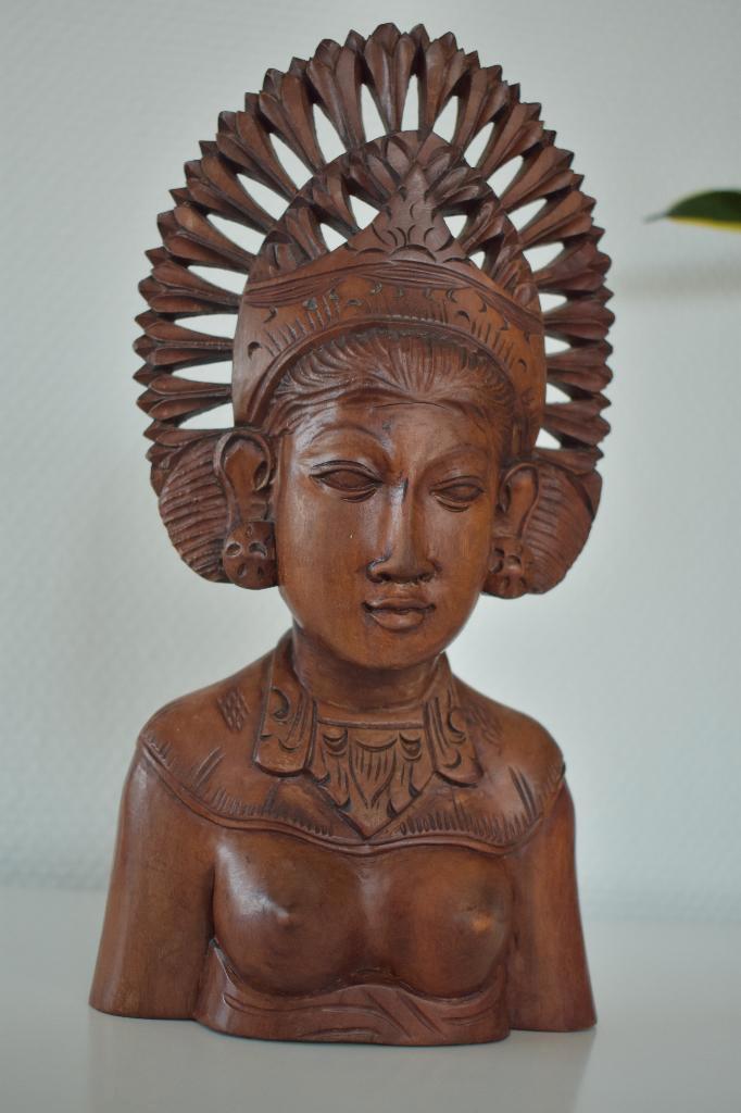 Balinees beeld buste Bali art deco dame - vrouw, Antiek en Kunst, Kunst | Beelden en Houtsnijwerken, Ophalen of Verzenden