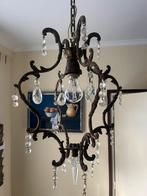 Franse Brocante Kroonluchter, Huis en Inrichting, Lampen | Hanglampen, Ophalen, Gebruikt, Metaal, 50 tot 75 cm