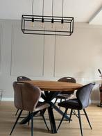 Eettafel rond pronto teak, Huis en Inrichting, Tafels | Eettafels, Ophalen, Gebruikt, 100 tot 150 cm, Rond