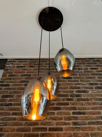 Industriele hang lamp grijs