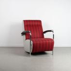 2x Leolux Scylla Fauteuil Hoog Rood/Bruin + Wit Leer