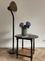 Vintage rotan bijzet tafeltje, Huis en Inrichting, Tafels | Sidetables, Ophalen, Gebruikt, 50 tot 100 cm, Rond