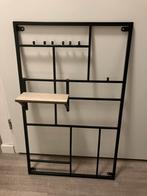 Wandrek zwart metaal met rekje of plankje, Huis en Inrichting, Woonaccessoires | Memoborden, Ophalen, Zo goed als nieuw, Overige typen