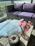 Stijgerhouten loungebank met hocker, Ophalen, Gebruikt, Bank, 3 zitplaatsen