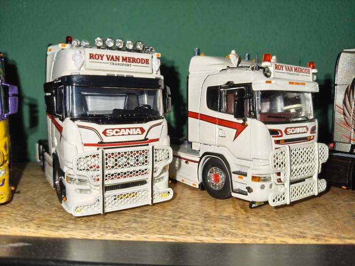 Wsi/Tekno setje Roy van Merode, Hobby en Vrije tijd, Modelauto's | 1:50, Zo goed als nieuw, Bus of Vrachtwagen, Tekno, Ophalen of Verzenden