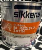 2,5 ltr sikkens rubbol bl rezisto satin 9010, Doe-het-zelf en Verbouw, Wit, Ophalen of Verzenden, Minder dan 5 liter, Verf
