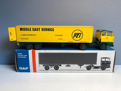 Lion toys car Daf MES Middle East Service RTI NMIB 1:50, Hobby en Vrije tijd, Modelauto's | 1:50, Zo goed als nieuw, Bus of Vrachtwagen