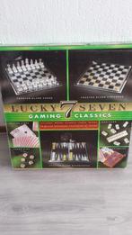 Gezelschapspellen klassiek, elegant gevormd 7x opbergdoos, Hobby en Vrije tijd, Gezelschapsspellen | Bordspellen, Een of twee spelers