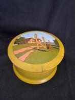 Antique Folk Art wooden box hand painted European Russian 50, Ophalen of Verzenden