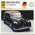 Ma77 autokaart mercedes benz 170 s cabriolet b, Ophalen of Verzenden, Zo goed als nieuw, Auto's