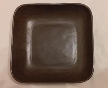 SCHAAL-KERST,KAARS,PLANT,POST - AARDEWERK -TAUPE-BRUIN-30X30 beschikbaar voor biedingen