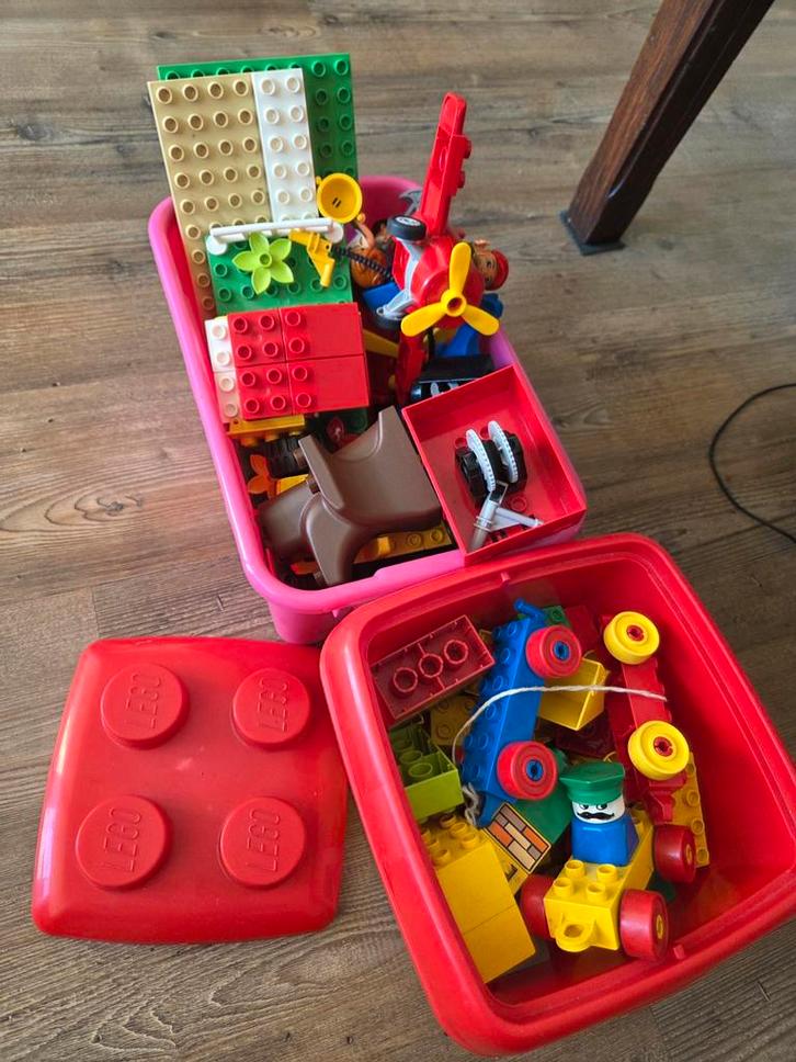 Twee bakken vol Duplo!, Kinderen en Baby's, Speelgoed | Duplo en Lego, Gebruikt, Duplo, Losse stenen, Ophalen of Verzenden