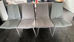 GRATIS 4x eetkamerstoel grijs, Huis en Inrichting, Stoelen, Ophalen, Gebruikt, Vier, Stof