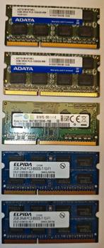 5x 2GB DDR3 SODIMM, Computers en Software, RAM geheugen, Ophalen of Verzenden, Zo goed als nieuw, DDR3, Laptop