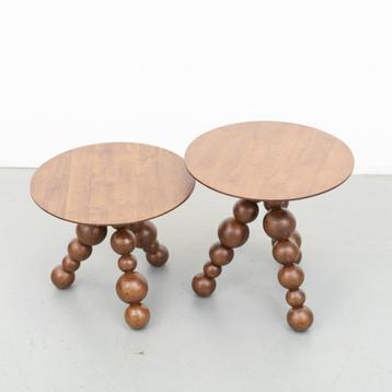 1 Gispen  Richard Hutten Houten bijzettafel  H 50 cm beschikbaar voor biedingen