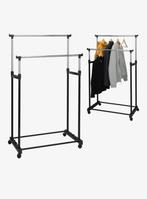 Dubbele kledingrekken op wieltjes – verstelbaar in hoogte, Ophalen of Verzenden, Zo goed als nieuw