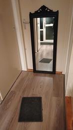 Spiegel met sierlijke lijst. 130x50.  Zwart barok steil., Ophalen, Minder dan 50 cm, Zo goed als nieuw, Minder dan 100 cm