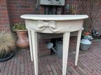 Brocante side tabel, Ophalen, Gebruikt, 50 tot 100 cm, Ovaal