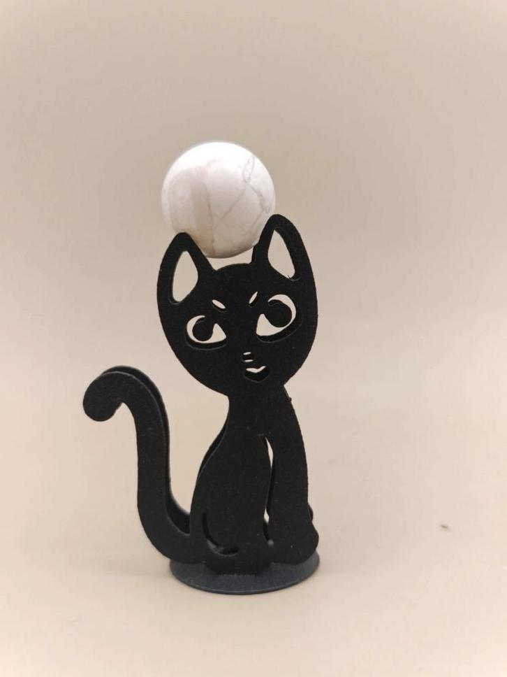 Howliet marble - 10 gr - Op Zwarte Kat-standaard, Verzamelen, Mineralen en Fossielen, Mineraal, Ophalen of Verzenden