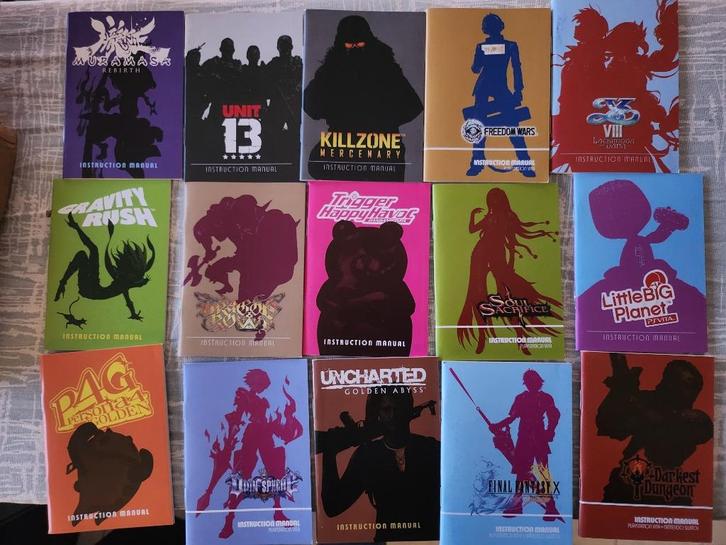 Handgemaakte Boekjes voor PS vita spellen, Spelcomputers en Games, Games | Sony PlayStation Vita, Nieuw, Overige genres, 1 speler