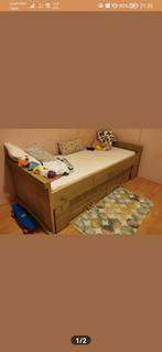 Steigrrhout bed 90x200 zonder matras, Huis en Inrichting, Slaapkamer | Complete slaapkamers, Ophalen, Zo goed als nieuw, Eenpersoons
