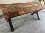 Industriële eettafel, Huis en Inrichting, Tafels | Eettafels, Ophalen, 200 cm of meer, 50 tot 100 cm, Zo goed als nieuw