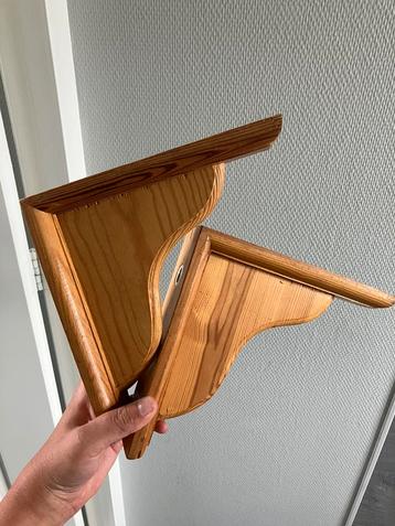 Plankendrager drager voor plank planken hout bruin 2 stuks beschikbaar voor biedingen