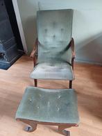 Vintage Empire Stoel met Voetenbank, Ophalen