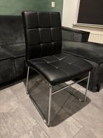 3 Zwarte stoelen, Huis en Inrichting, Ophalen, Nieuw, Zwart, Leer