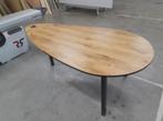 Eikenhouten zijzwaardtafel / zwaardtafel 220 x 110 cm, Ophalen, 100 tot 150 cm, Vijf personen of meer, Rechthoekig